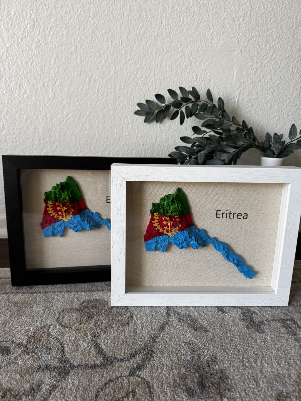 Eritrea 3D Map Wall Art