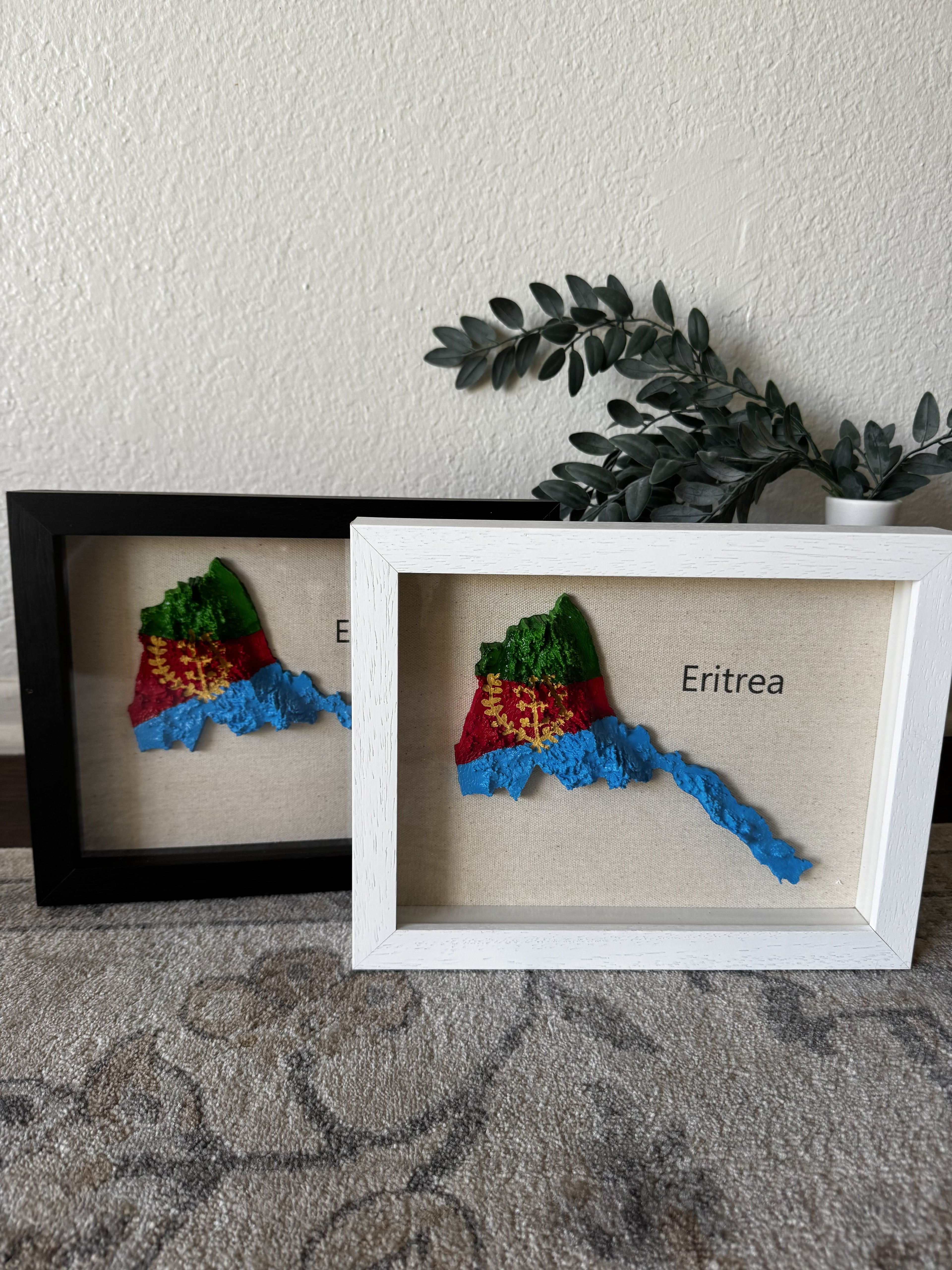 Eritrea 3D Map Wall Art