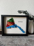 Eritrea 3D Map Wall Art