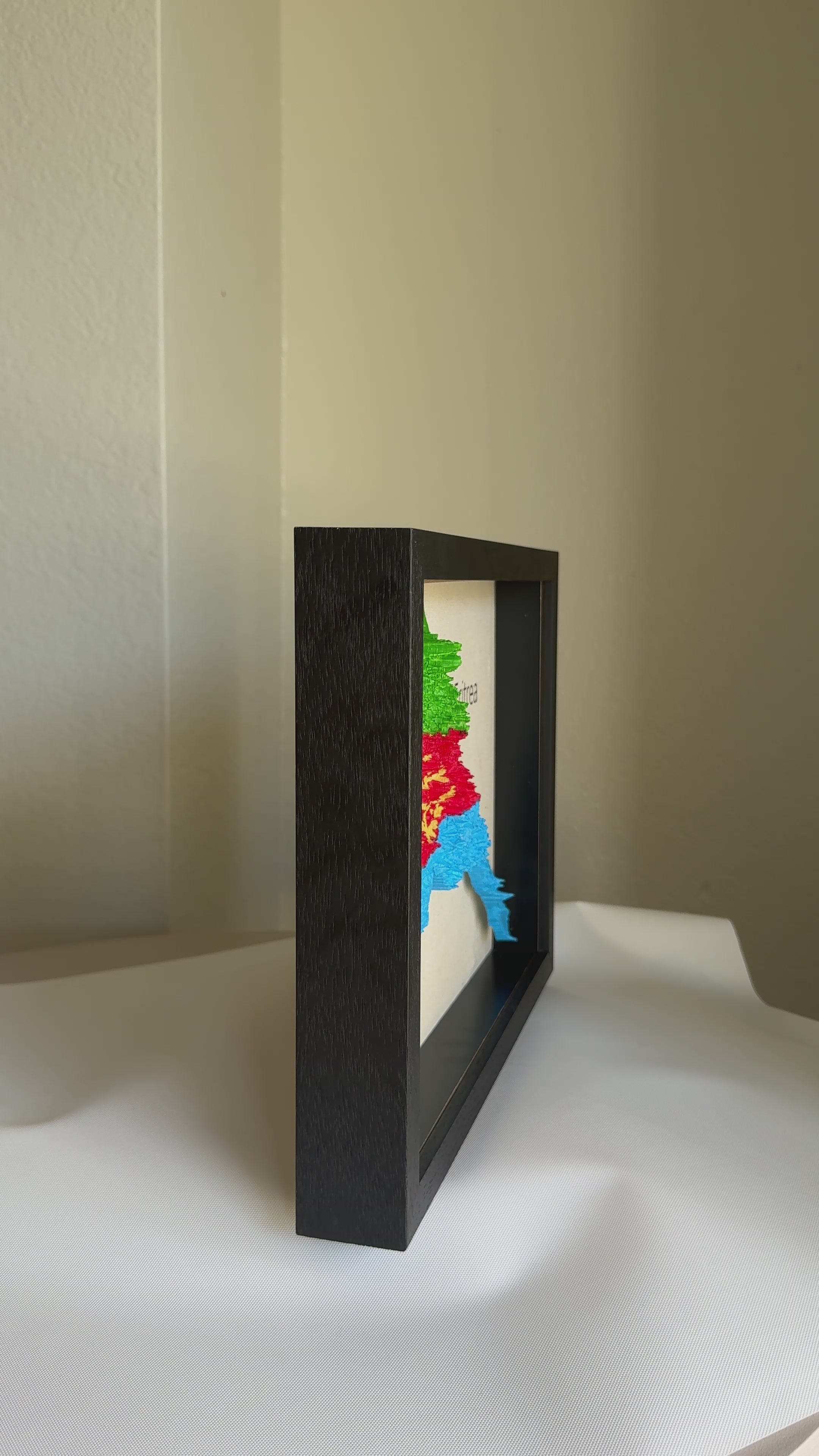 Eritrea 3D Map Wall Art